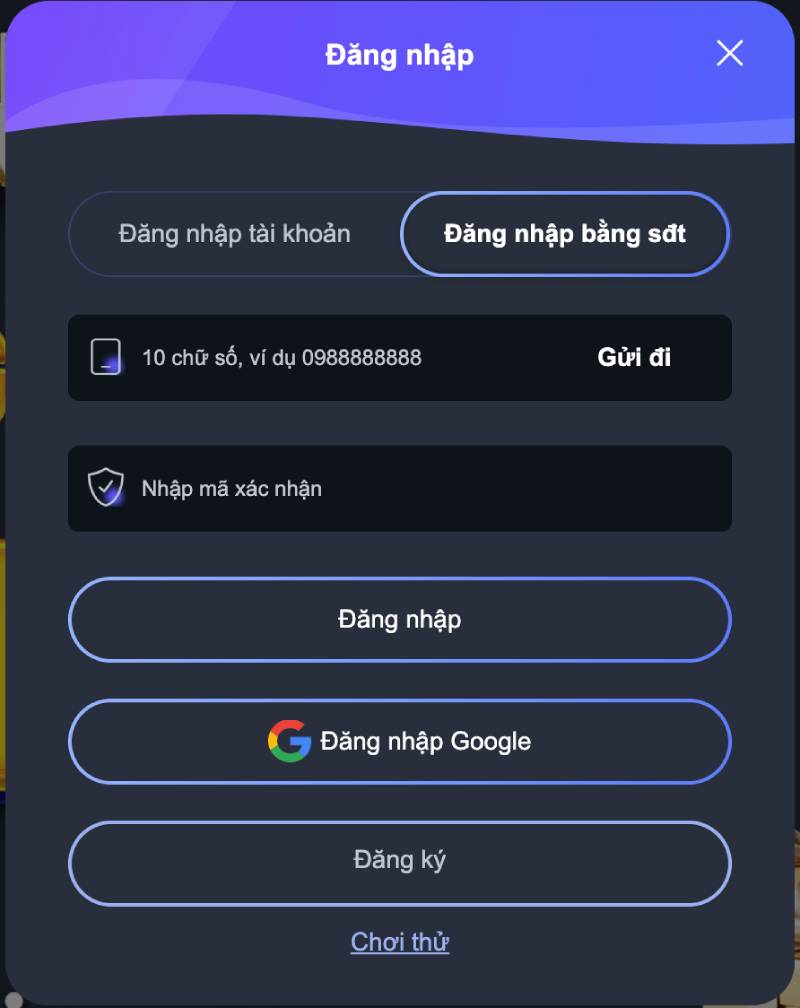 Đăng nhập bằng số điện thoại – Xác thực OTP an toàn