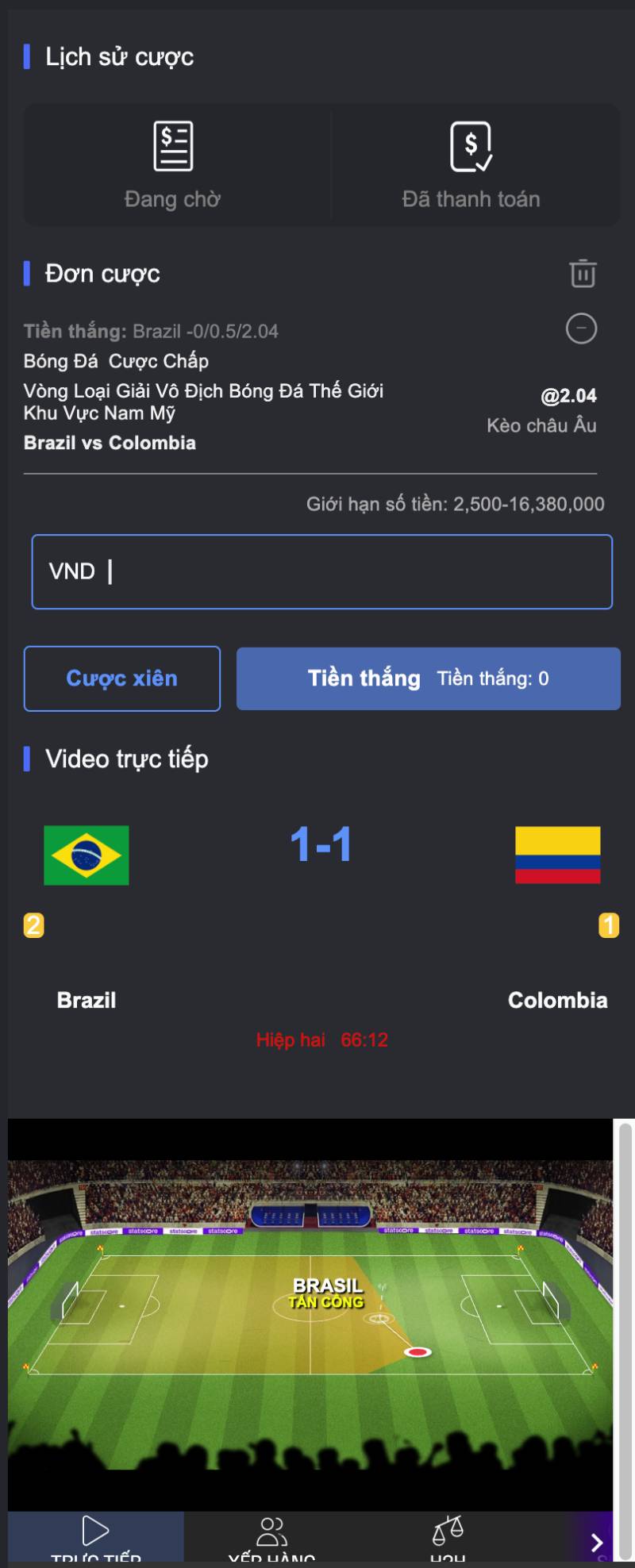 Đánh kèo rung theo chiến thuật "an toàn"