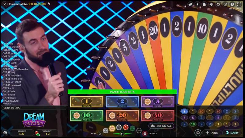 Luật Chơi Dream Catcher – Hướng Dẫn Chi Tiết Cho Người Mới 5 Lựa chọn con số cược hợp lý