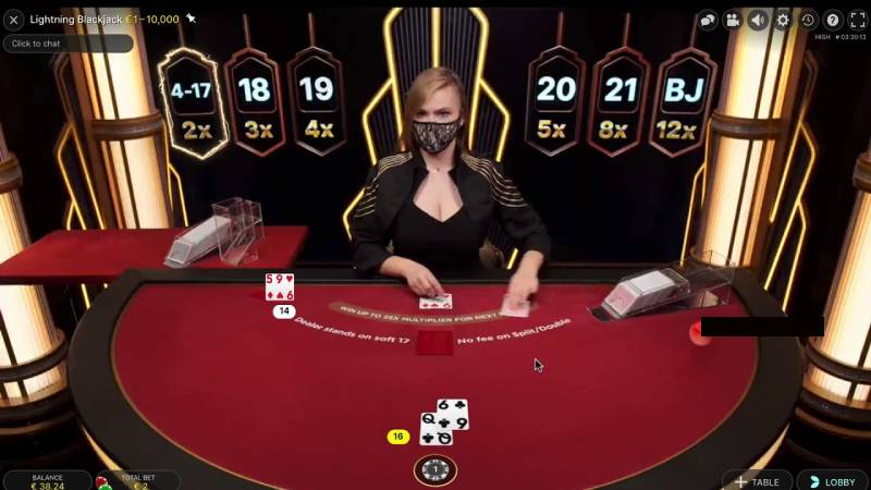 Luật chơi Lightning Blackjack cơ bản