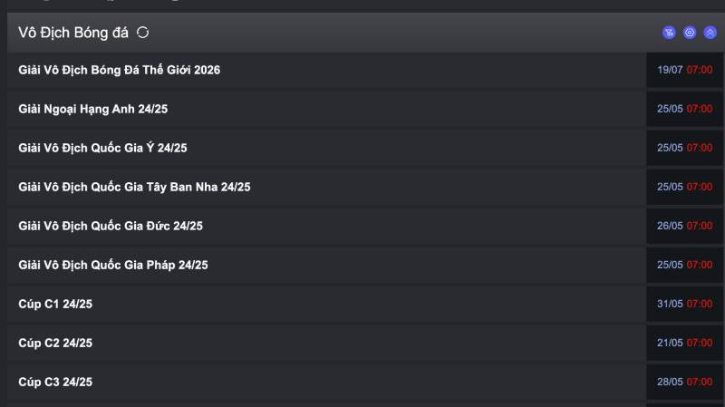 Ưu tiên giải đấu lớn, uy tín
