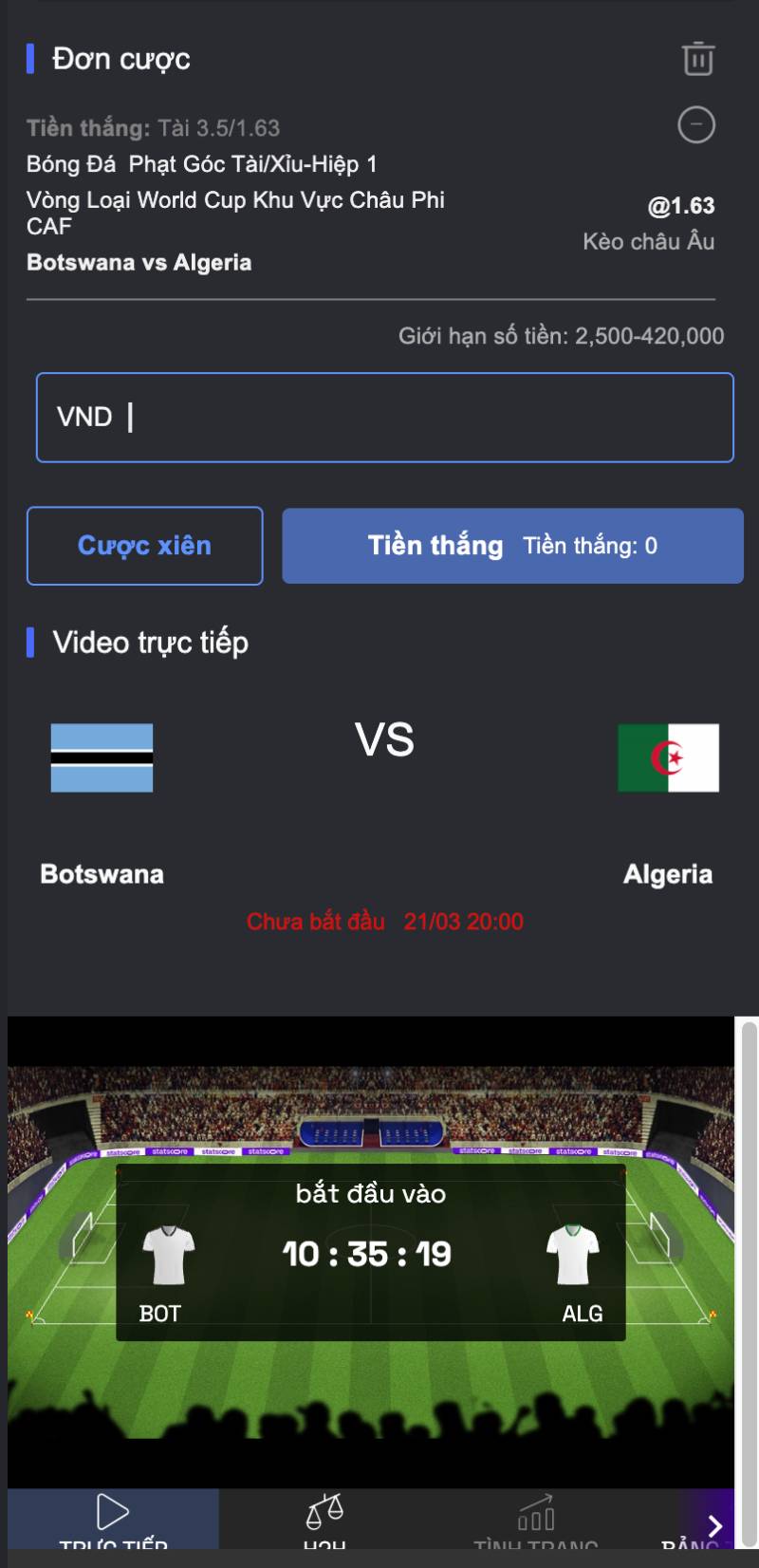 Ưu tiên kèo góc hiệp 1